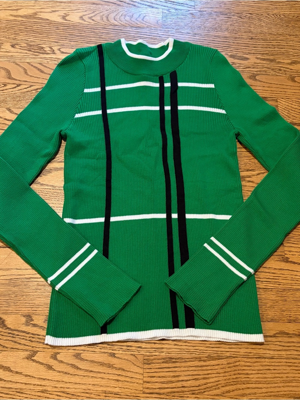 Anthro Maeve Merida Striped Sweater Green